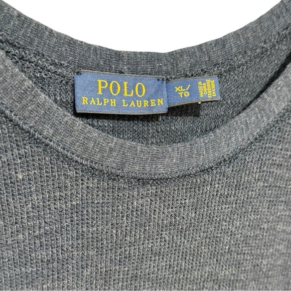 Polo Ralph Lauren Waffle Knit Maxi Dress Blue Sleeveless Tank A-Line Size XL - Picture 3 of 10